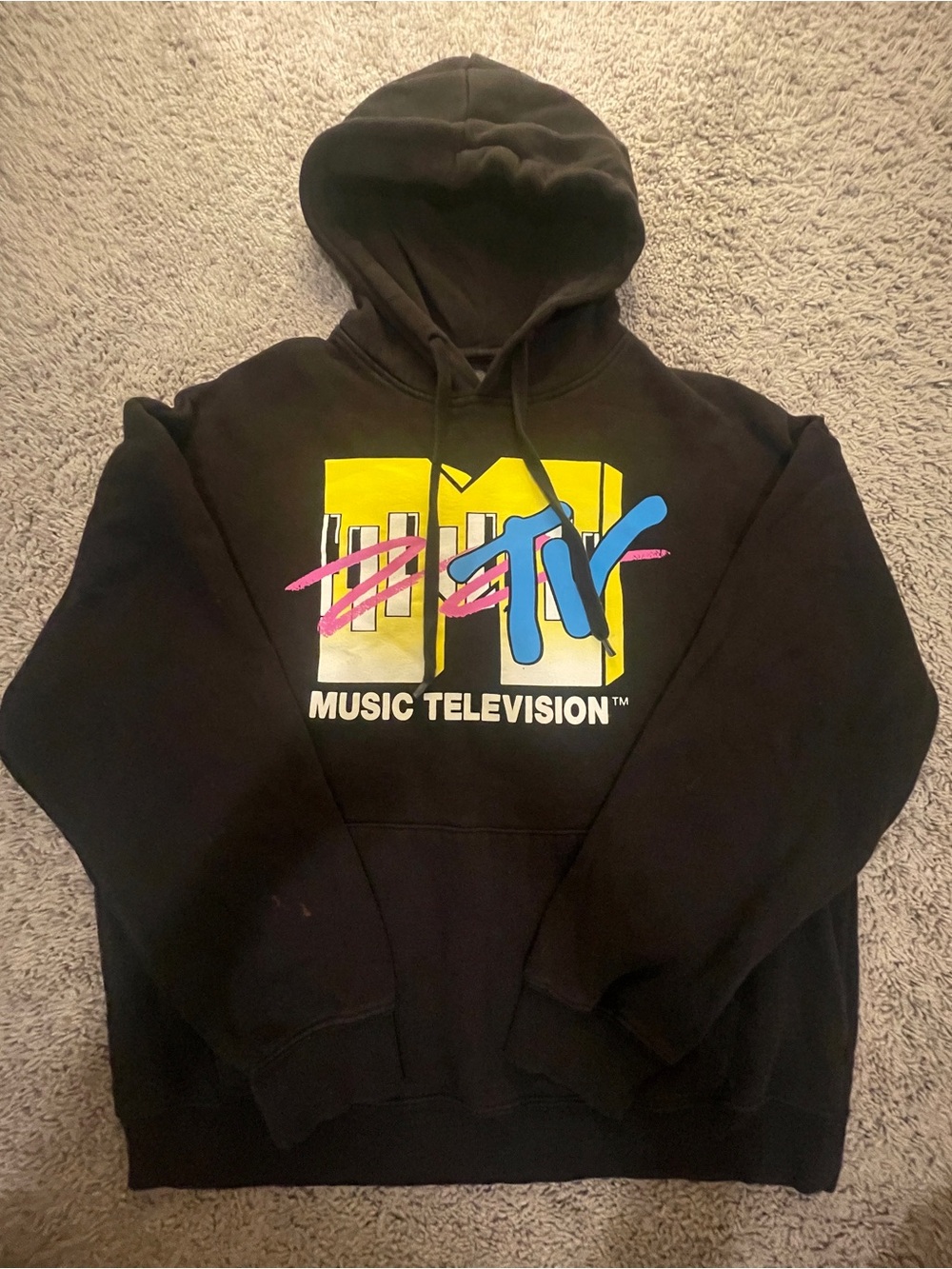 Unisex Black MTV vintage Hoodie